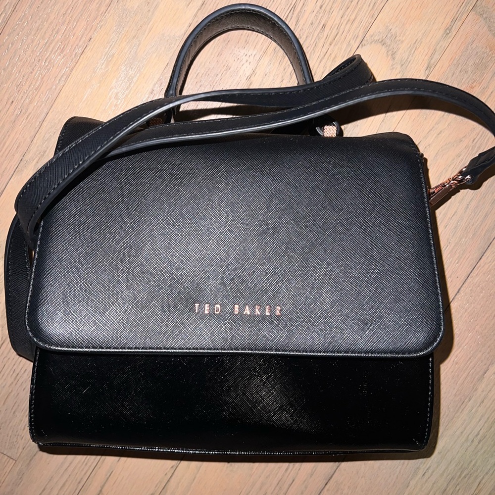 Ted Baker black satchel handbag (with black shoulder strap)